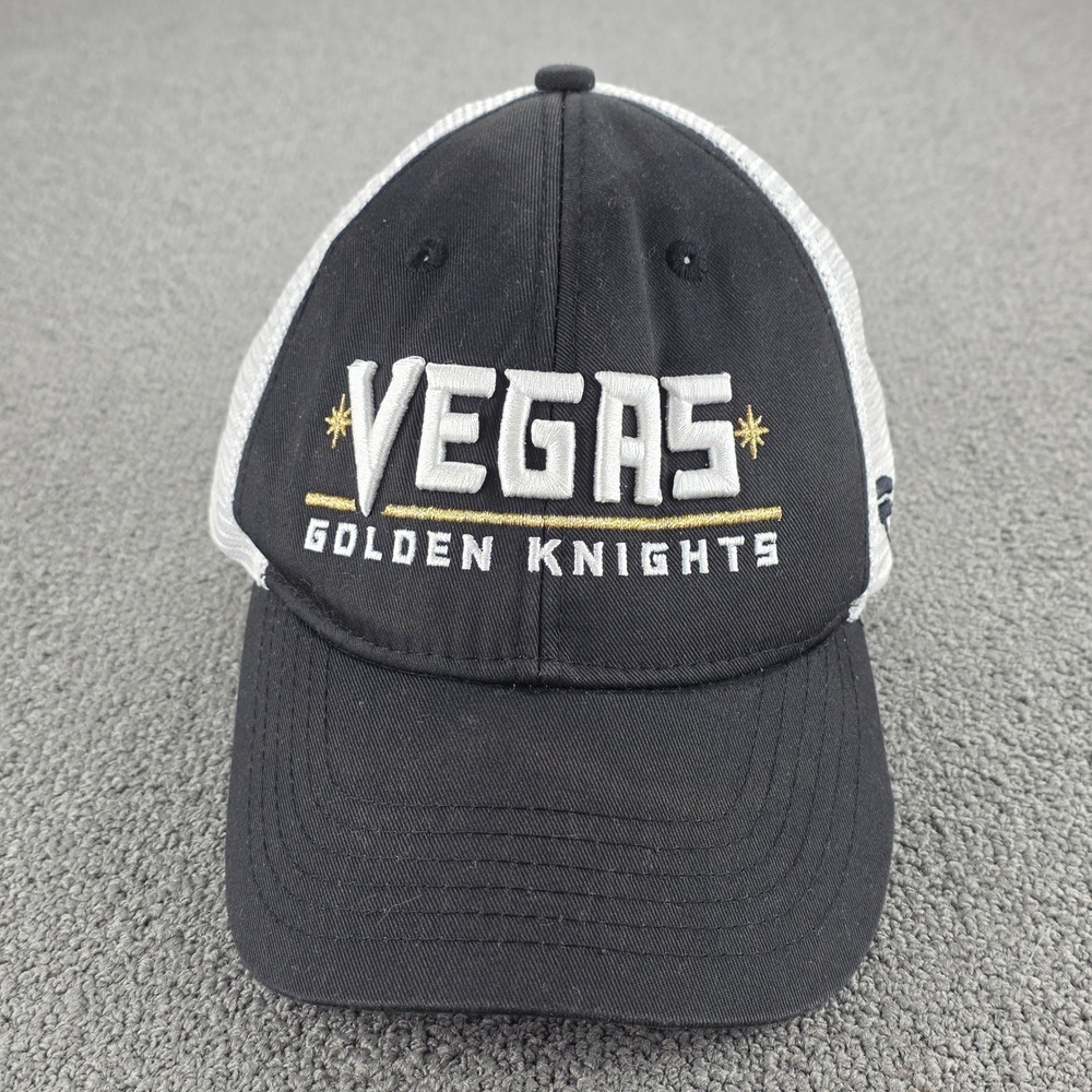 Fanatics‎ Vegas Golden Knights Trucker Hat Mens Black White Snapback NHL OSFM